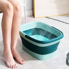Larora Foldable Foot Bath For Foot Soaking Tub , Foot Soak Tub With Handle And Massage Points Foot Soak Tub With Handle And Massage Points For Foot Spa Treatments , Camping , Collapsible Laundry Tub (Green) - Green - View 2