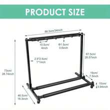 Multi Guitar Stand 5 Holder Foldable Universal Guitar Rack Black Portable Guitar Holder Display Rack For Multiple Guitars Bass - 5 Holder - View 2