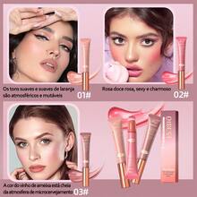 Dewy Liquid Blush Lipstick Eyeshadow Makeup Pencil Multipurpose Wear Natural Shine Highlighter Matte Face Blush - #01 - 查看 8