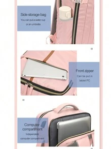 Large Capacity Multipurpose Travel Backpack - Airline Approved Laptop Backpack With Dedicated Shoe Compartment, USB Charging Port, Multiple Pockets And Ergonomic Design, Suitable For Outdoor Sports, Daily Use Thanksgiving Purse Holiday Computer Backpack Black Bag Hiking Large Capacity Multi-Functional Portable Fashionable Casual Men's Backpack Vacation Hip Bag Bag For Men Christmas Gifts For Men