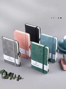 1 Stück Taschennotizbuch Tagebücher + 1 Stück Stift, kleine Schreibheft Notizbücher zum Schreiben, A7 Mini Notizblöcke mit Stifthalter, Schulmaterial, Schulanfang