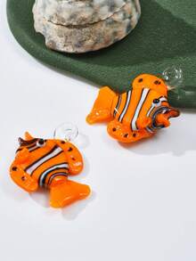 1/5 pièces Dauphin, hippocampe, pendentif d'animal marin en cristal de verre mignon et coloré, adapté pour la fabrication de bijoux DIY, colliers, boucles d'oreilles, porte-clés, chaîne de téléphone, décoration d'aquarium, cadeau - Multicolore - Voir 4