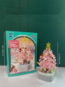 Khối xây dựng cây thông Noel DIY Mô hình lắp ráp sáng tạo Trang trí, Đồ chơi quà tặng Giáng sinh - Nhiều màu - Xem 3