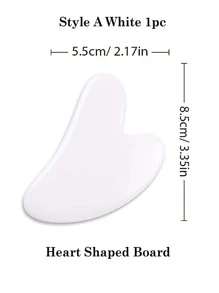 Facial Beauty Massage Tool Set, With Roller Massager And Scraping Gua Plate, For Body And Back, Pink/White Optional