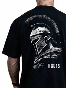 Spartan Oversized T-Shirt For Bodybuilding Gym Workout - Black - View 3