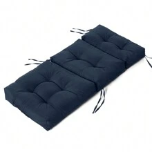 2pc 44x22x4.7 Inch Indoor Outdoor High Back Chair Cushion Seat/Back Chair Cushion,Solid Color Waterproof Non Slip Anti-Fading Chair Seat Cushion,Patio Garden Cushions - 2pc Chair Cushion Navy Blue - View 6