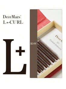 DeceMars Extensão de Cílios DeceMars 0,07mm 3D W L L+ M Curl, Cílios Postiços Marrons