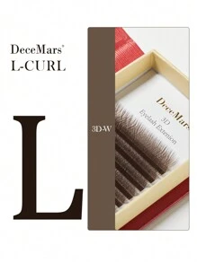DeceMars Extensão de Cílios DeceMars 0,07mm 3D W L L+ M Curl, Cílios Postiços Marrons