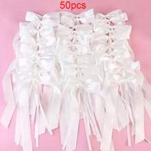 50pcs, Wedding Bowknots Ribbon Bows Ribbon Bow Mini Cars Chairs Cloth Party Holiday Wedding Arch Vase Photo Prop Decoration