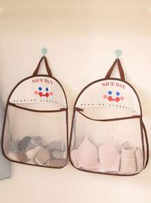 1pc Hanging Mesh Storage Bag, Polyester Breathable & Washable Laundry Organizer, Wall-Mounted Underwear & Socks Sorting Pouch Laundry Bag Bathroom Organizer Bathroom Bedroom Home Kitchen Organization Drawer Wardrobe Organizer Closet Storage Quilted Bag Under-Bed Organizer Box Drawer/Wardrobe Organizer/Closet Storage/Quilted Bag Under-Bed Organizer Box/Divider Clothes Bin Bag Clothes For Home Bedroom/Back To School/Dorm/For Sundries/Underwear/Bra/Clothes/Lingerie/Panties/Pants/Jeans/Socks/T-Shirt/Dress/Shoes/Foldable 6/7/11 Grids/Packing Essentials/Cover For Clothes Storage Hanging Closet Organizer Organization And Storage Organizer Storage Containers Wardrobe Organiser Hanging Organizer For Wardrobe Closet  Bedroom Dorm Essentials  For Storage Sock Pants Jeans T-Shirt - Multicolor - View 7