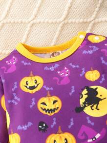 Macacão de Halloween para Bebê Menino - Laranja - Ver 3