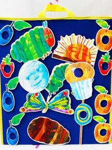 BELLKIDS 36 Pcs/Set The Very Hungry Caterpillar Picture Book Felt Toys, Story Presentation Props, Kindergarten Learning Aids, Classroom, Students, Teaching Tools. ﻿,Back To School