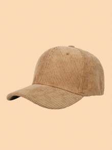1 Solid Color Corduroy Thickened Fashion Cap