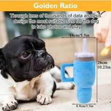 1pc Cup Design Pet Dog Squeaky Plush Toy, Chew Resistant Teeth Grinding Toy - Multicolor - View 6