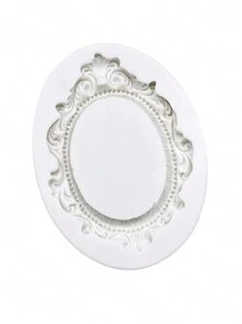 Moule en silicone ovale de style européen rétro avec motif pour outils de DIY. Outils de moulage pour aromathérapie, savon, plâtre, décoration de bougies et ornements pour la maison