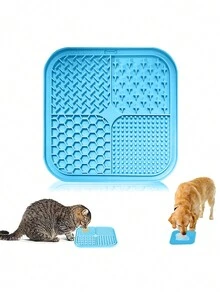 1 件矽膠狗慢餵墊帶吸盤,防止窒息和作嘔 - 藍色 - 查看 1