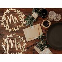 Bride And Groom Chair Signs - Mr And Mrs Sign, Mr And Mrs Chair Signs, Bride Chair Decor, Groom And Bride Chair Sign, Wedding Signs - White - View 4