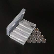 1pc100个27mm/30mm硬币胶囊小圆盒纪念币保护盒硬币收藏盒收纳盒