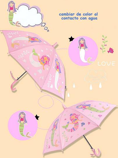 Nuevo Paraguas De Dibujos Animados Lindo Y LindoParaguas Elegante, Sencillo Y Lindo, También Sombrilla, Apto Para Hombres Y Mujeres, Con Varillas Reforzadas Para Gran Capacidad De Resistencia Al Viento, Protección UV, Regalo De Fiesta, Regalo De Acción De Gracias Y Regalo De Navidad.