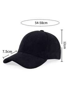 1 Solid Color Corduroy Thickened Fashion Cap