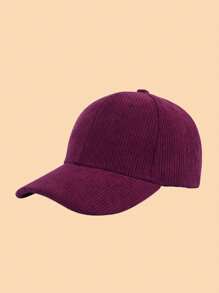 1 Solid Color Corduroy Thickened Fashion Cap