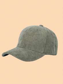 1 Solid Color Corduroy Thickened Fashion Cap