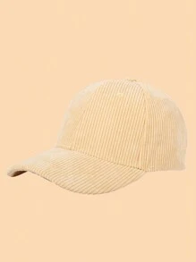 1 Solid Color Corduroy Thickened Fashion Cap