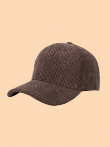 1 Solid Color Corduroy Thickened Fashion Cap