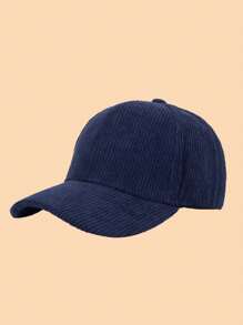 1 Solid Color Corduroy Thickened Fashion Cap
