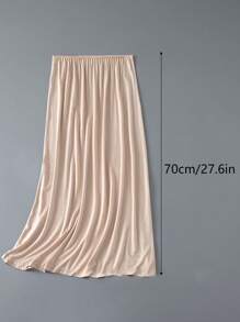 3pcs/1pc Women's Waist Cincher Anti-Static Anti-Light Inner Lining Lace Decor Long Midi-Length Skirt Slip, Elastic And Adjustable Waistband, Multiple Colors & Sizes (One Size Fits All) Valentine's Day Summer, School Fall, Autumn, Halloween