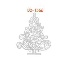 1pc Metal Carbon Steel Christmas Theme Cutting Die Set For DIY Crafting, Including Christmas Tree, Deer, Santa Claus Riding Sleigh, And "Merry Christmas" Round Stamping Die, For Scrapbooking, Card Making, Holiday Decoration