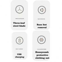 1 件 USB 供电手持式除毛器，迷你便携式家用除毛器，带透明盖 - 粉色 - 查看 5