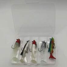 Fishing Lures For Bass, Fishing Jig Head Swim Shad Lure, Soft Plastic Swimbaits With Paddle Tail, Trout Bass Sinking Baits Kit For Saltwater/Freshwater, Fishing Gear And Fishing Gifts - Multicolor - View 18