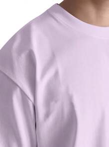 Sweet Cherry T-Shirt Cherries T Shirt Round Neck 100% Cotton - Màu Lilac Tím - Xem 3