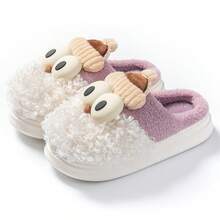Santa Claus Slippers, Indoor Plush Warm Anti-Slip Cute Winter House Shoes, Couples 2024 New - Purple - View 2