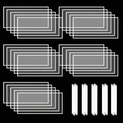 25 Pcs Sandblast Cabinet Lens Cover 23 X 11 Inches Inner Protector Adhesive Film Standard Sandblasting Protective Replacement Clear Visibility Sand Blast Film For Blaster Replacement