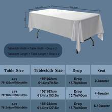 1pc Navy Blue Rectangular Tablecloth, Thicker Pearly Satin Soft Fabric Suitable For Wedding Decor, Birthday Party, Indoor Or Outdoor Household Events - Navy Blue - View 2