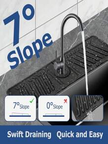 1pc Silicone Kitchen Sink Tap Pad, Anti-Splash Faucet Splash-Proof Sink Drain Pad, Keeping Kitchen/Bathroom Sink Dry (Black) - Multicolor - View 16