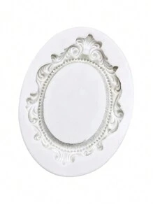 Moule en silicone ovale de style européen rétro avec motif pour outils de DIY. Outils de moulage pour aromathérapie, savon, plâtre, décoration de bougies et ornements pour la maison