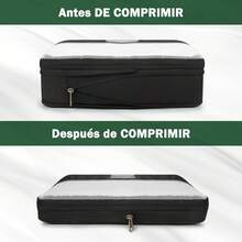 6 Piece Large Capacity Compression Travel Organizer Set, Double Zipper Luggage Travel Organizer Bags - 黑色 - 查看 5