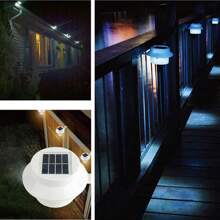 1/4 PACK Solar Gutter Lights, Outdoor LED Waterproof Solar Deck Fence Lights Wiring Free Solar Powered Gutter Lights Night Utility Security Light For Stair Step Garden And Sidewalks - 1 PACK - View 10