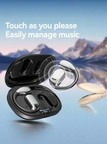 Intelligent Noise Cancelling Ear Hook Hi Fi Surround Panoramic Audio Effect, With Microphone, Passive Noise Cancellation, Bluetooth Music And Gaming Headphones, Low Latency, Sports Earbuds With Digital Display, Long Battery Life - 彩色 - 查看 3