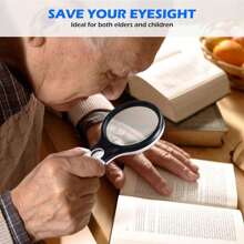 Doble Lupa Portatil De 75 Mm 45x Con Luz Led Ultrabrillante - Blanco - Ver 4