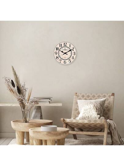 1pc Vintage French London Arabic Numeral Wand Clock, Battery Powered, 10 16 Inch Silent Non Ticking Klok Living Room, Bedroom, Kitchen, Outdoor, Hallway, Spiritual Home Cafe, School, Anniversary (No Battery, No Seconds view 2