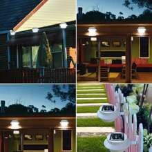 1/4 PACK Solar Gutter Lights, Outdoor LED Waterproof Solar Deck Fence Lights Wiring Free Solar Powered Gutter Lights Night Utility Security Light For Stair Step Garden And Sidewalks - 1 PACK - View 7