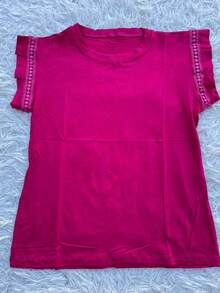 Short Sleeve T-Shirt With Floral Pattern, Perfect For Daily Wear - 彩色 - 查看 5