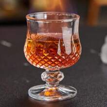 12/6/4/2, 1 Stück Diamantmuster / 12/6/4/2/1 Stück Schmetterlingmuster 50ml kristallklare Wodka/Whiskey Schnapsgläser mit hohem Stiel, eleganter französischer Stil Likörglässer, kompaktes Design mit hohem Stiel