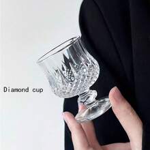 12/6/4/2, 1 Stück Diamantmuster / 12/6/4/2/1 Stück Schmetterlingmuster 50ml kristallklare Wodka/Whiskey Schnapsgläser mit hohem Stiel, eleganter französischer Stil Likörglässer, kompaktes Design mit hohem Stiel