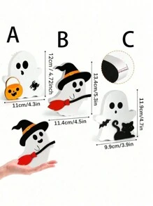 Wooden Ghost Tiered Tray Decor Wooden Table Sign For Home Decor