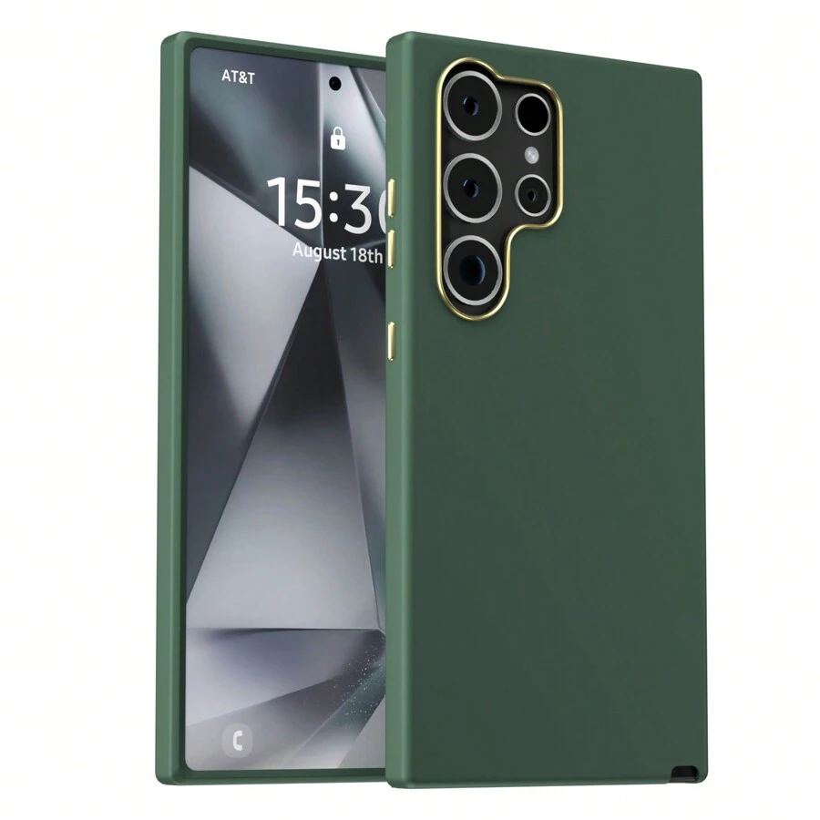 Premium Case Cover Compatible With Samsung A02 A05 A10 A12 A14 A15 A20 A21S A32 4G A34 5G A54 M02 M23 M51 F13Note 20 J5 Prime Premium Velvet Silicone Case - 松綠 - 查看 1